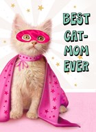 Moederdagkaart humor best cat mom ever